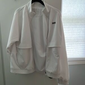 Figs white on shift bomber jacket
